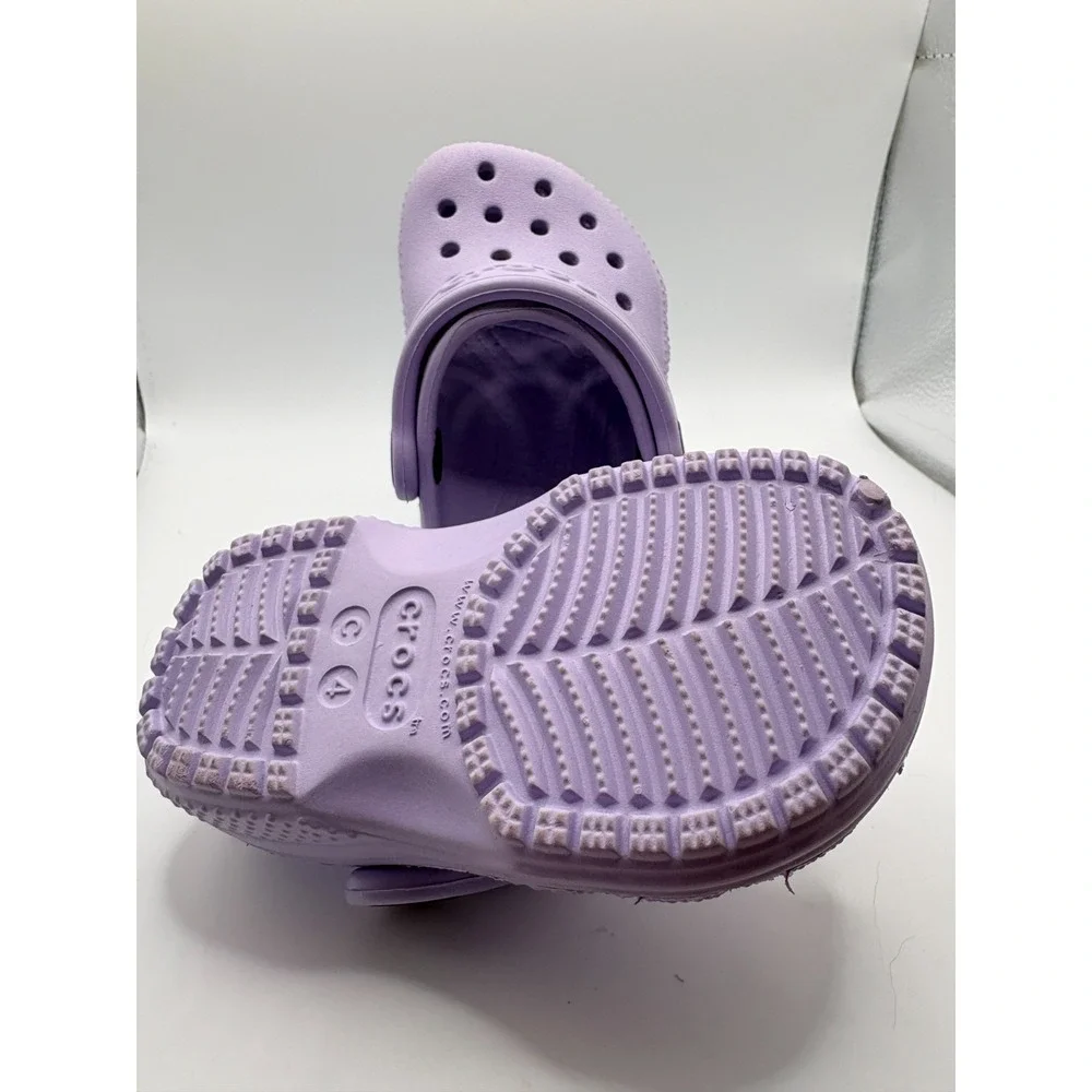 Gently Loved Girls Crocs Mules - Purple Sz 5